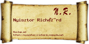 Nyisztor Richárd névjegykártya